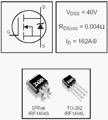 IRF1404S, HEXFET Power MOSFETs Discrete N-Channel